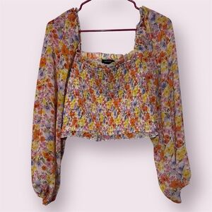Floral Smocked Top